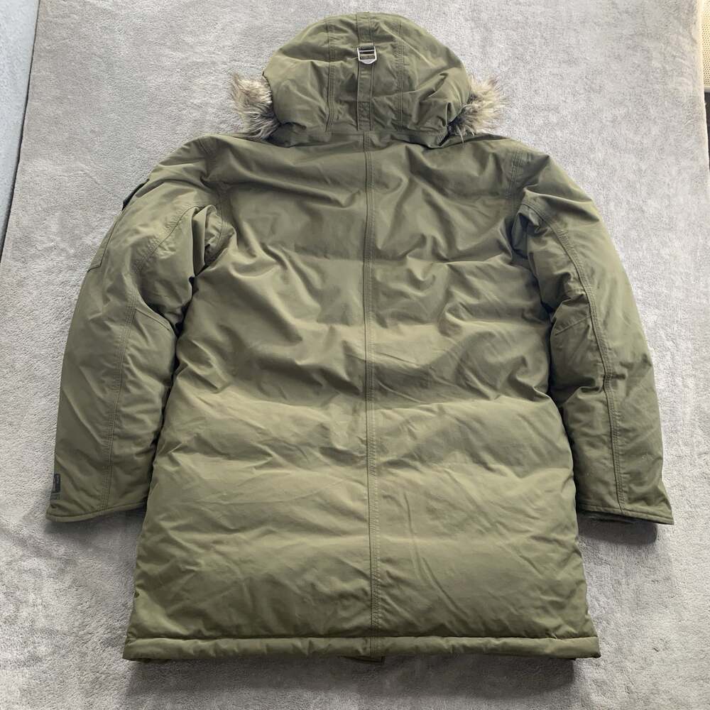 Carhartt Kalkaska Down Snorkel Parka Mens Medium Quilt Lined Army Green Gorpcore - Picture 11 of 13